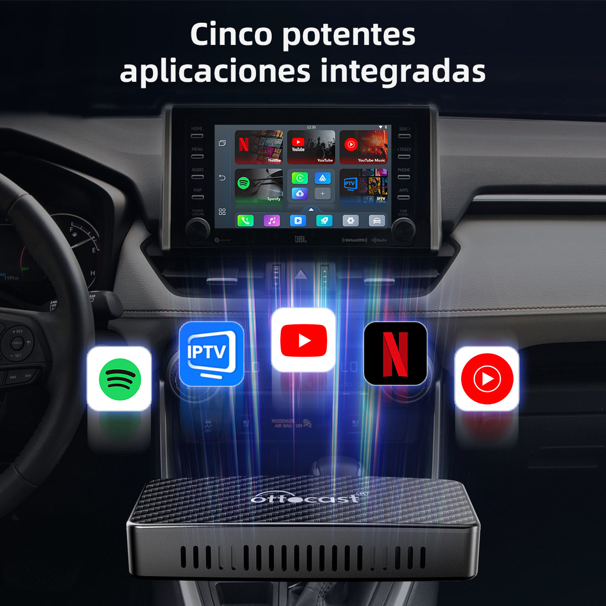 Adaptador todo en uno inalámbrico Play2Video Pro CarPlay/Android Auto