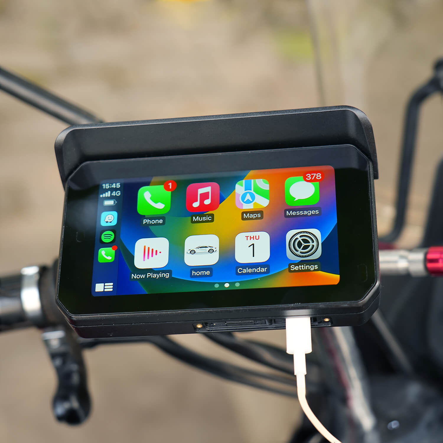 CarPlay Lite C5 SE Tragbares Motorrad-GPS, kabelloser CarPlay/Android Auto-Bildschirm