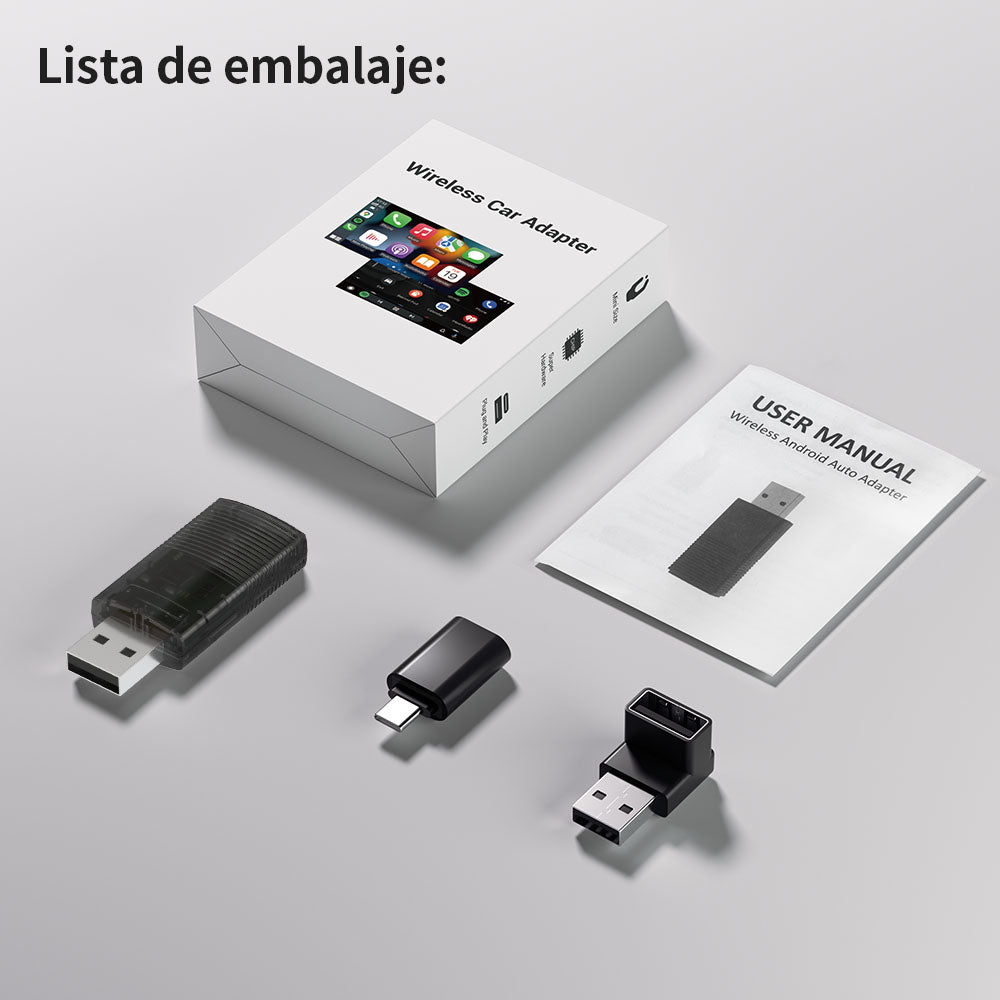 ⚡Atualizações⚡Mini adaptador sem fio CarPlay/Android Auto 2 em 1