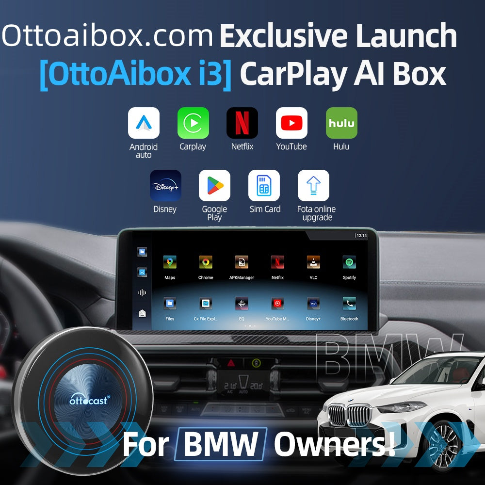 🔥Oferta especial de hoje🔥OttoAibox i3 BMW CarPlay AI Box