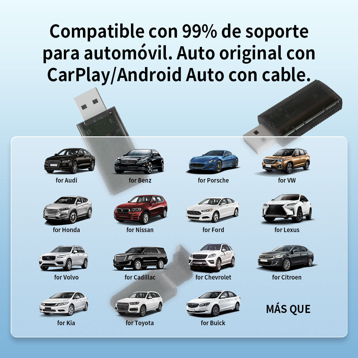 ⚡Atualizações⚡Mini adaptador sem fio CarPlay/Android Auto 2 em 1