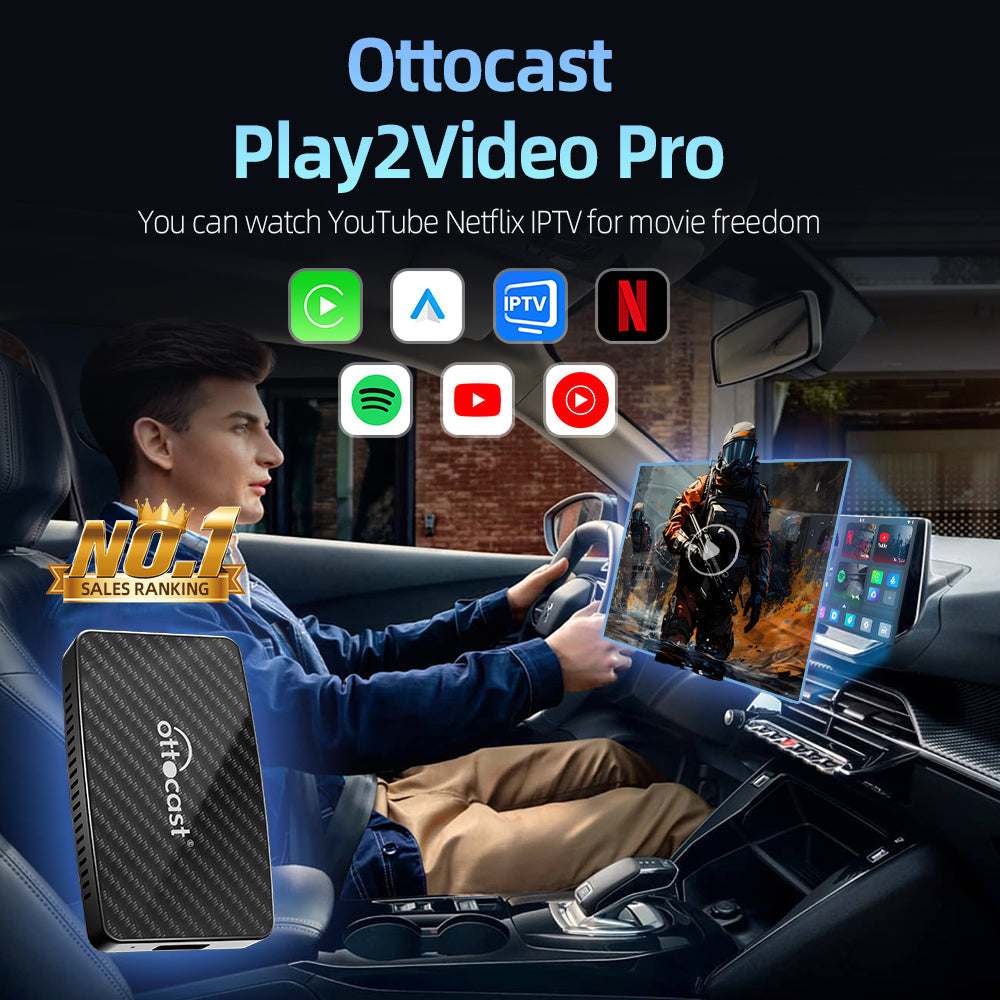 Play2Video Pro Wireless CarPlay/Android Auto All-in-one Adapter