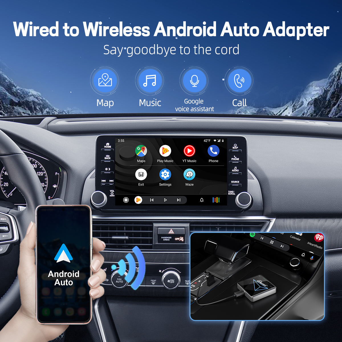 Adaptador A2Air Pro Wireless para Android Auto