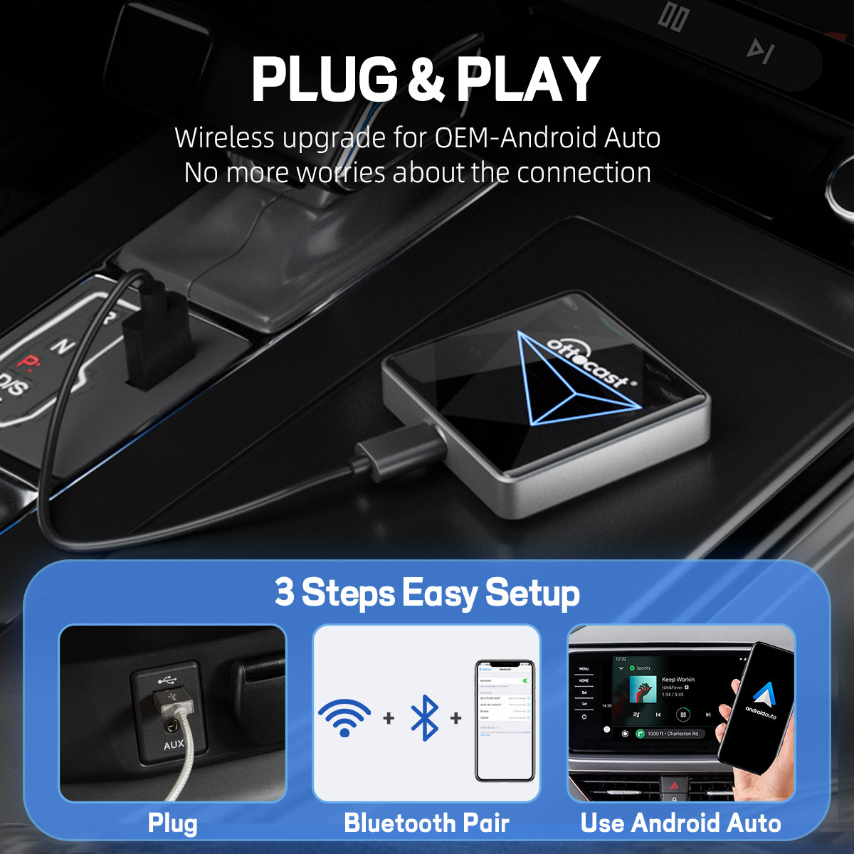 A2Air Pro ασύρματος προσαρμογέας Android Auto