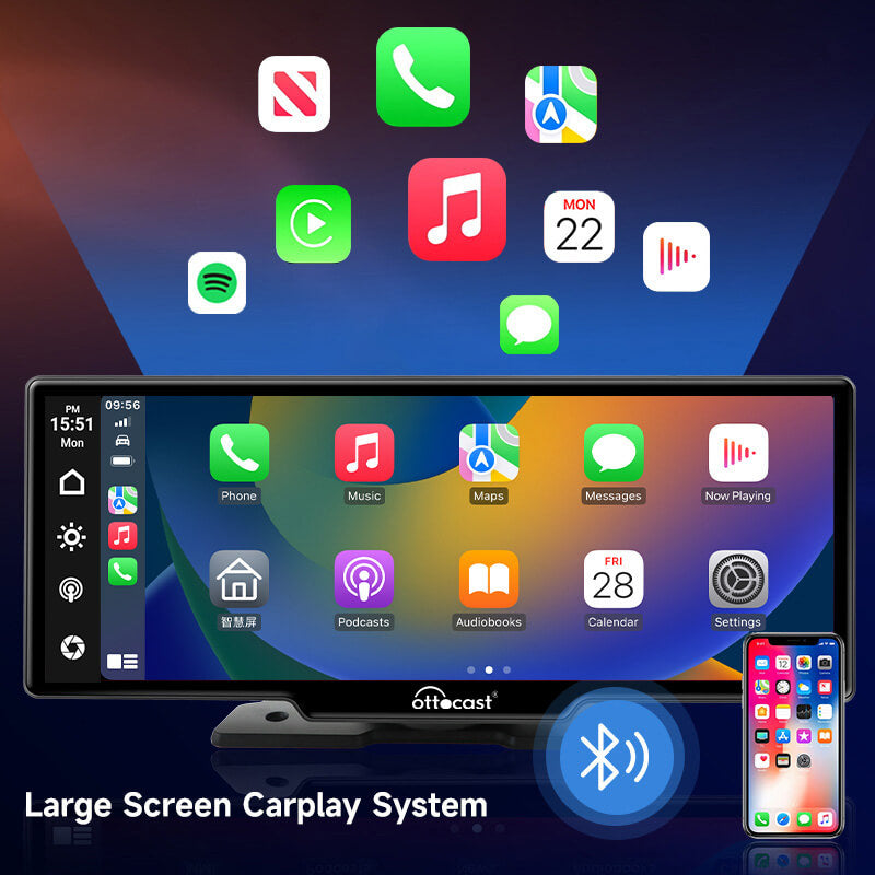 Φορητή οθόνη 10" Apple CarPlay & Android Auto Car Display