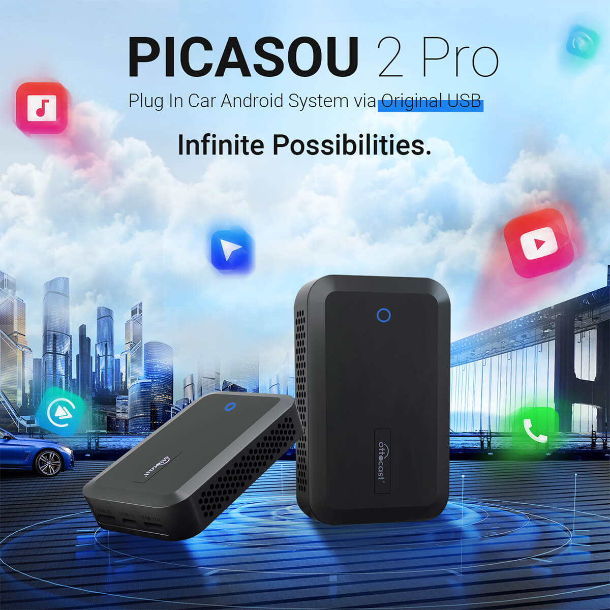 PICASOU 2 PRO CarPlay AI Scatola