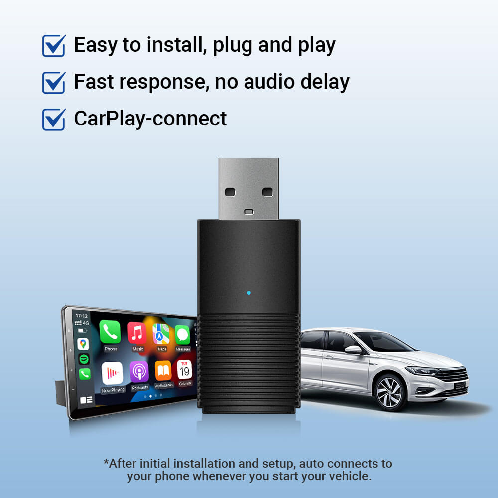 ⚡Aggiornamenti⚡Adattatore Mini Wireless CarPlay/Android Auto 2 in 1