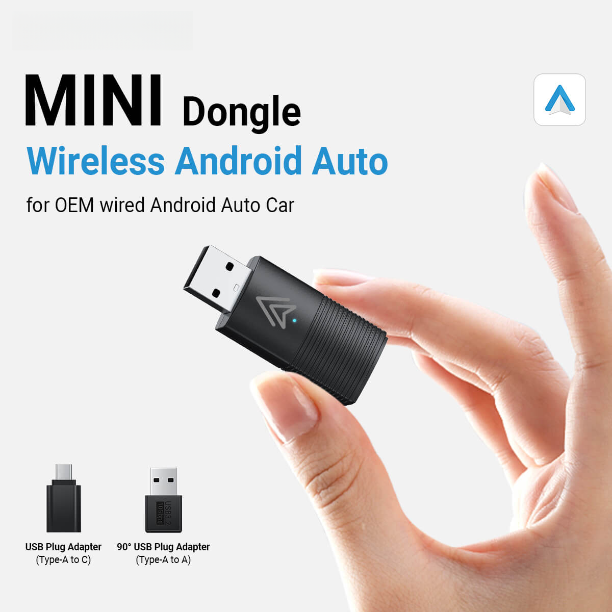 ⚡Upgrades⚡Mini Wireless CarPlay/Android Auto 2-in-1-Adapter