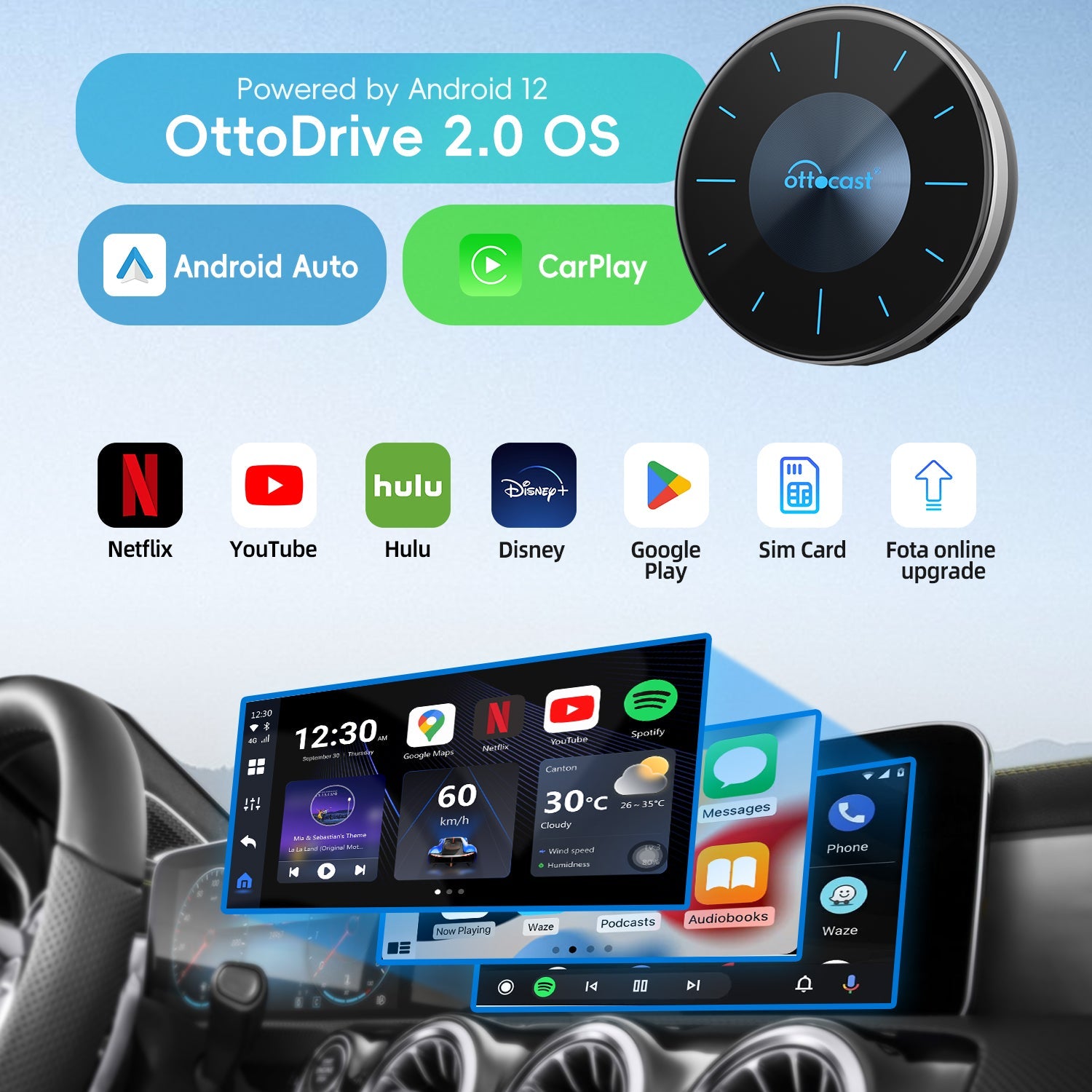 🔥Offerta speciale di oggi🔥OttoAibox P3 CarPlay AI Box